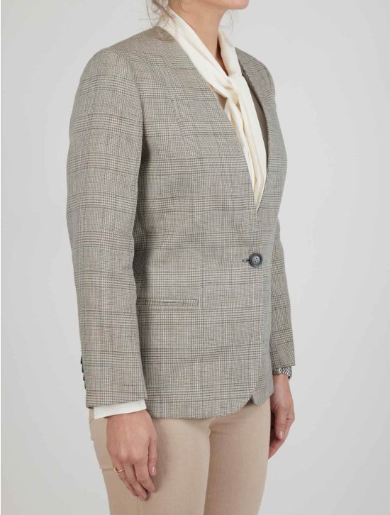 Kiton Kiton Multicolor Linen Cashmere Silk Blazer Multicolor 001