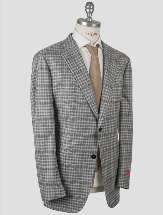 Isaia Isaia Gray Wool Cashmere Blazer Gray 001