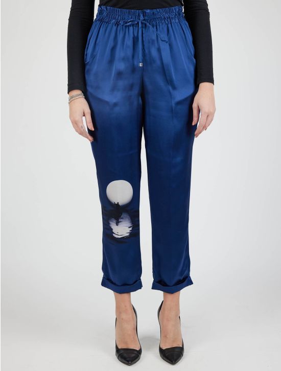 Kiton Kiton Blue Silk Pants Blue 000