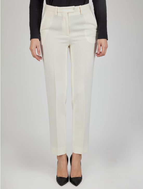 Kiton Kiton Beige Wool Pants White 000