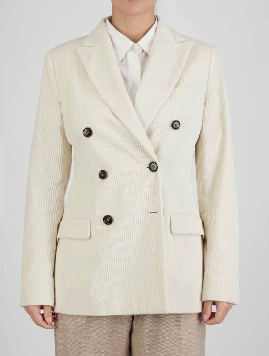 Kiton Kiton Beige Cotton Velvet Blazer Beige 000