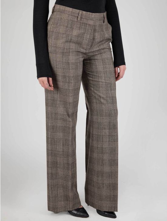 Kiton Kiton Brown Cashmere Virgin Wool Silk Linen Pants Brown 001