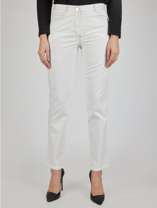 Kiton Kiton White Cotton Ea Jeans White 000