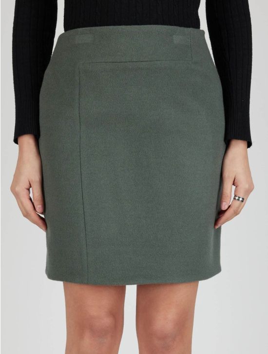 Kiton Kiton Green Wool Skirt Green 000