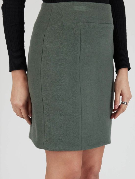 Kiton Kiton Green Wool Skirt Green 001