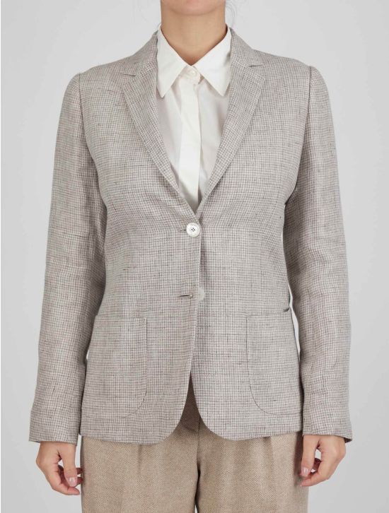 Kiton Kiton Gray Linen Blazer Gray 000