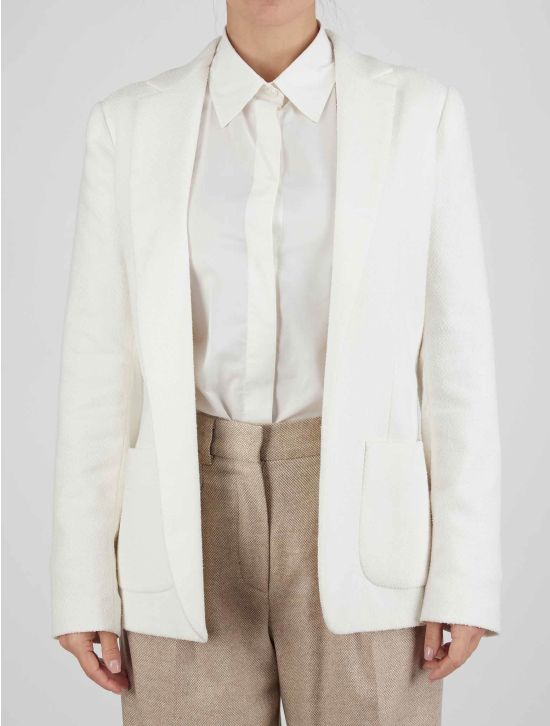 Kiton Kiton White Lyocell Cotton Virgin Wool Pa Ea Blazer White 000