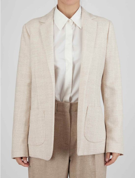 Kiton Kiton Beige Alpaca Pa Linen Blazer Beige 000