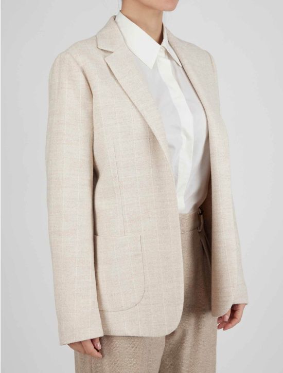 Kiton Kiton Beige Alpaca Pa Linen Blazer Beige 001