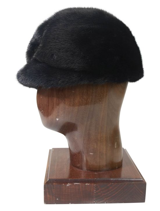 Kiton Kiton Black Cashmere Mink Fur Hat Black 000