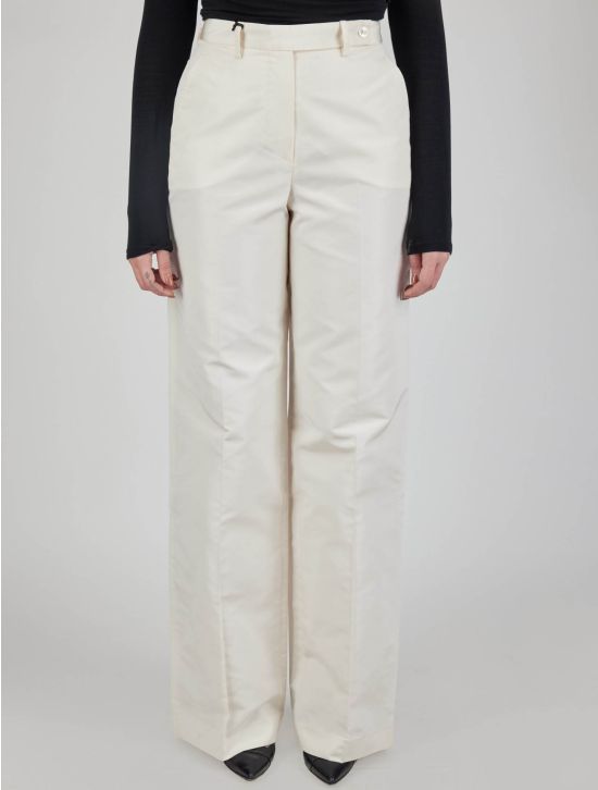 Kiton Kiton White Silk Pants White 000