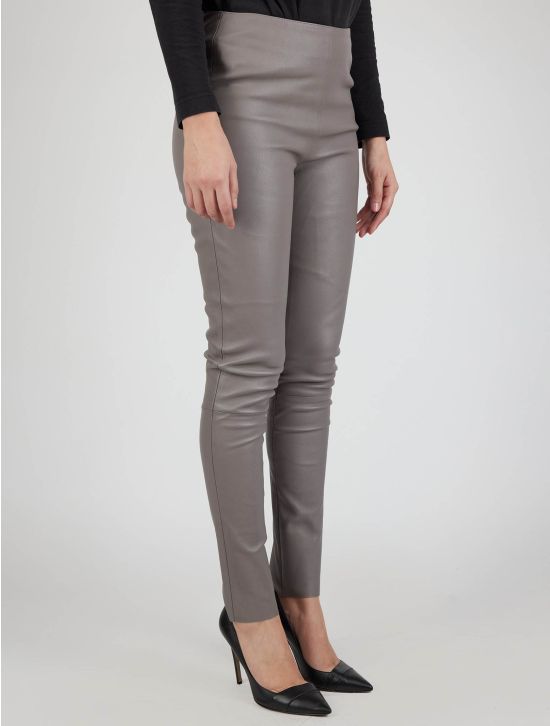 Kiton Kiton Taupe Leather Pants Taupe 001