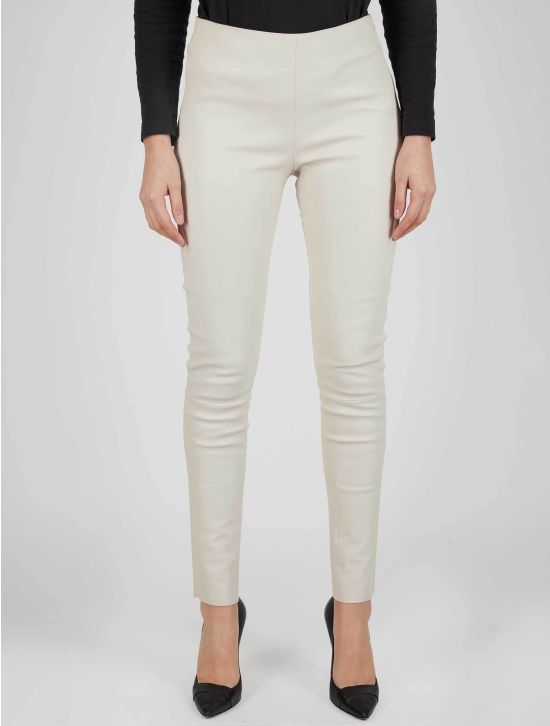 Kiton Kiton Beige Leather Pants Beige 000