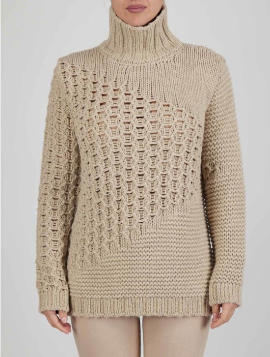 Kiton Kiton Beige Cashmere Sable Sweater Turtleneck Beige 000