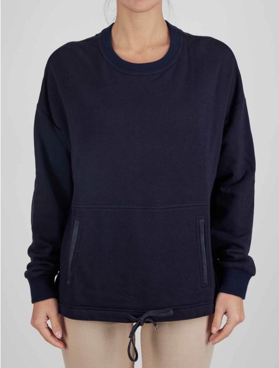 Kiton Kiton Blue Cotton Cashmere Sweater Crewneck Blue 000