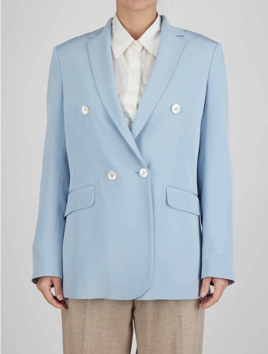 Kiton Kiton Light Blue Silk Ea Blazer Light Blue 000