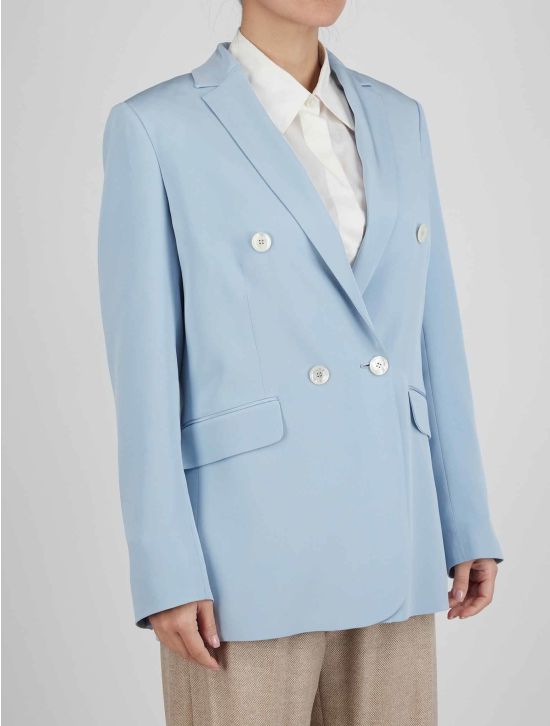 Kiton Kiton Light Blue Silk Ea Blazer Light Blue 001