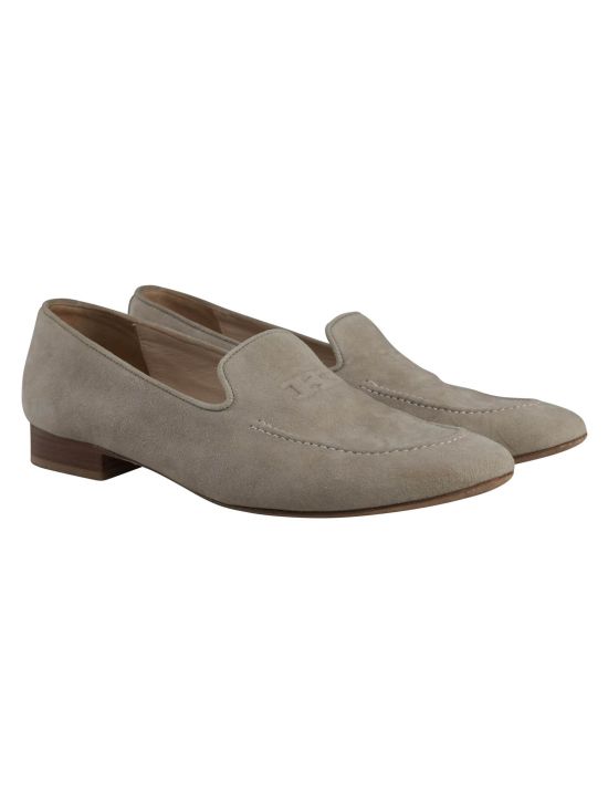 Kiton Kiton Gray Leather Suede Loafers Gray 000