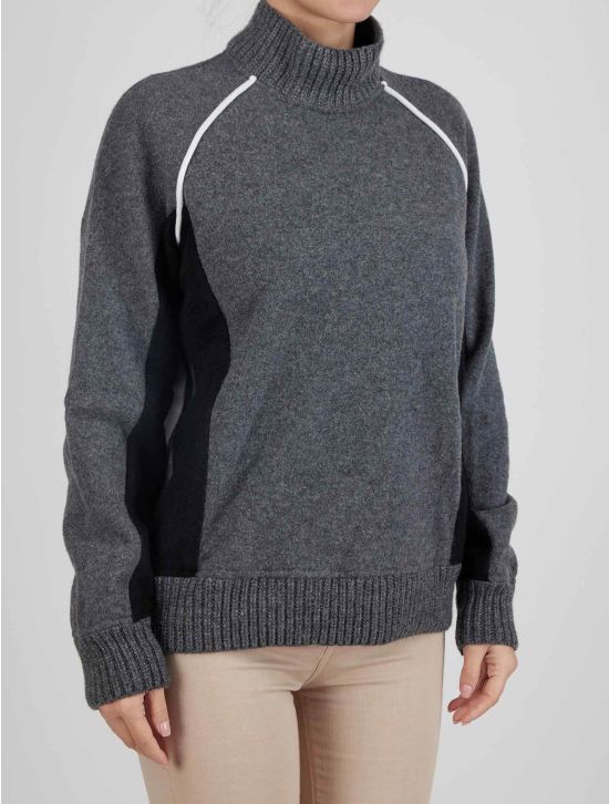 Kiton Kiton Gray Cashmere Sweater Half Neck Gray 001