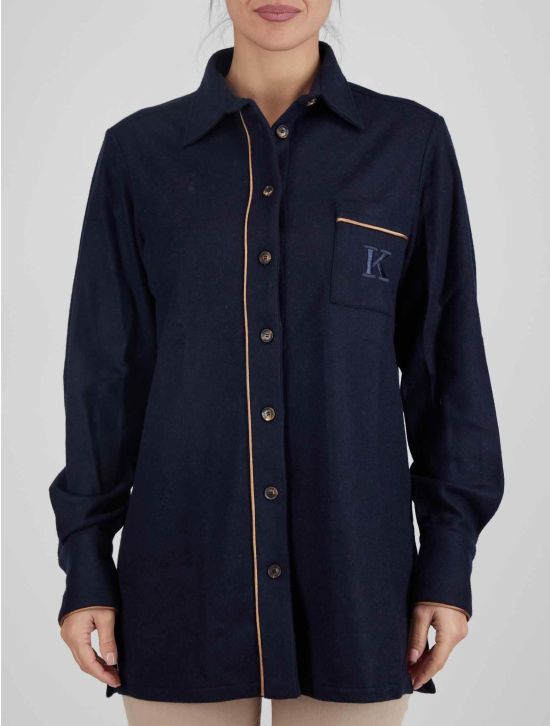 Kiton Kiton Blue Cashmere Shirt Blue 000