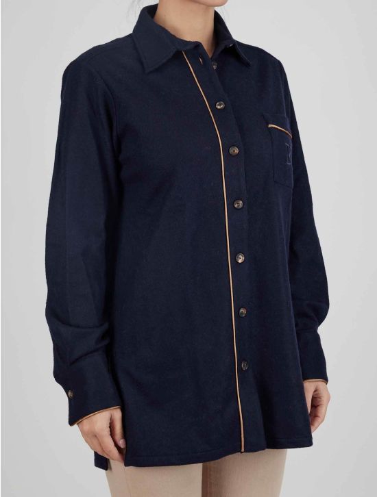 Kiton Kiton Blue Cashmere Shirt Blue 001