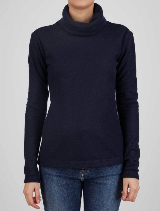 Kiton Kiton Blue Cashmere Sweater Turtleneck Blue 000