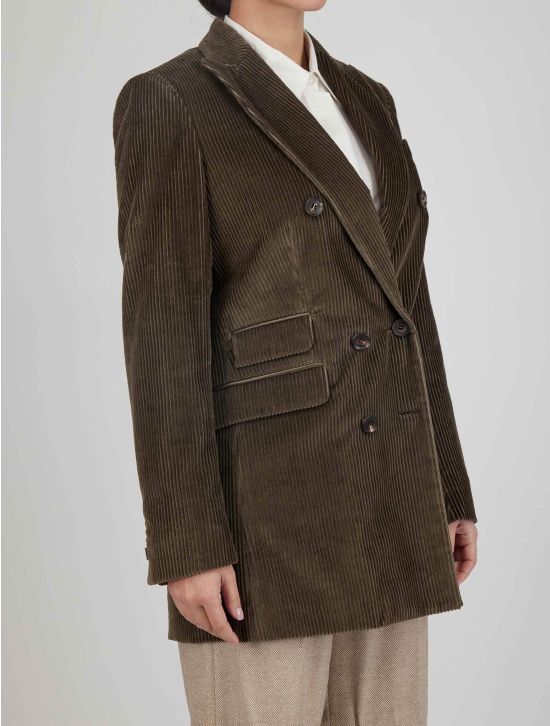 Kiton Kiton Brown Cotton Blazer Brown 001