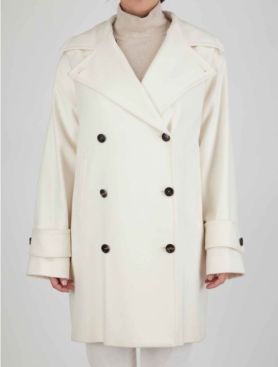 Kiton Kiton White Cashmere Overcoat White 000