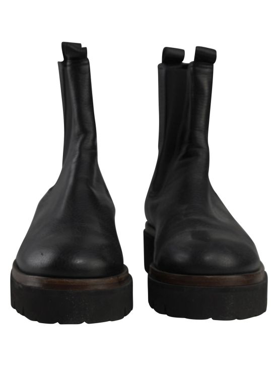 Kiton Kiton Black Leather Boots Black 001