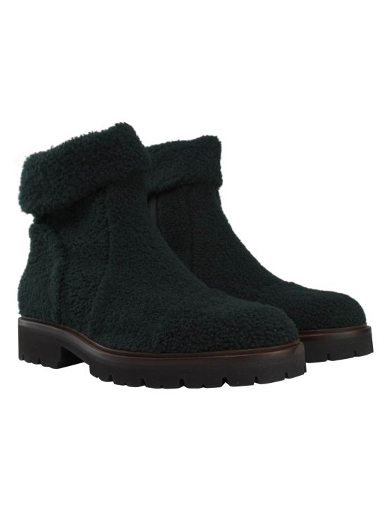 Kiton Kiton Green Shearling Boots Green 000