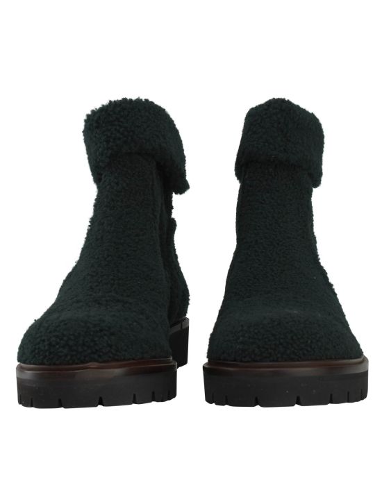 Kiton Kiton Green Shearling Boots Green 001