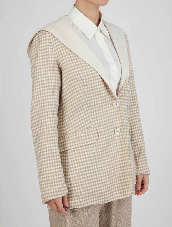 Kiton Kiton Beige Cashmere Blazer Beige / White 001