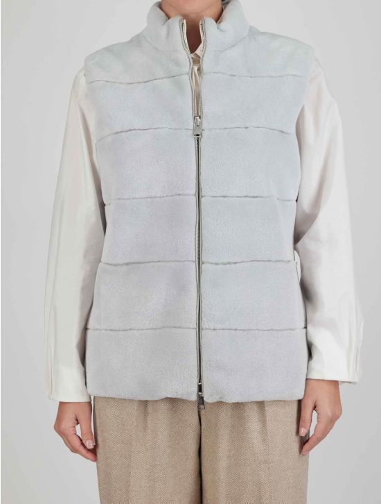 Kiton Kiton Gray White Mink Pl Reverse Vest Gray / White 000