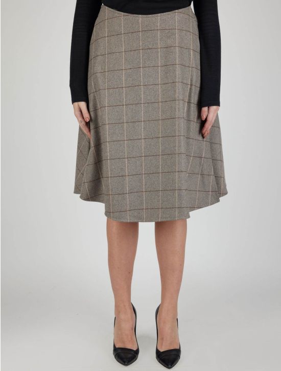 Kiton Kiton Gray Wool Pa Cashmere Ea Skirt Gray 000