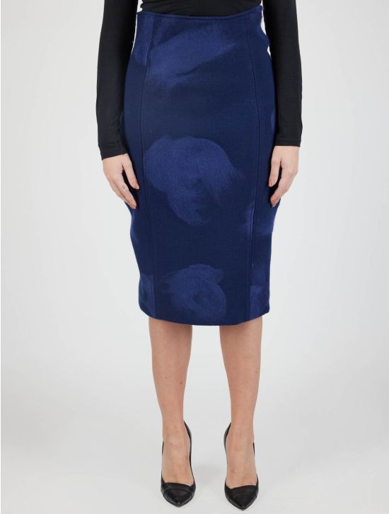 Kiton Kiton Blue Wool Cashmere pA Skirts Blue 000