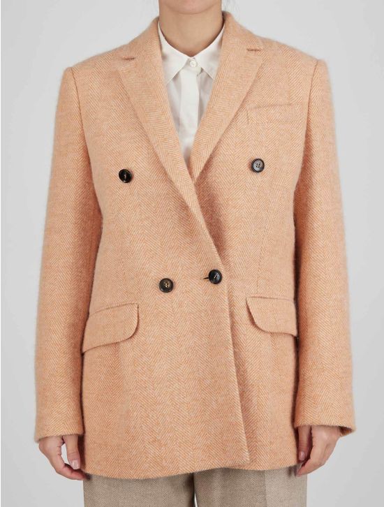 Kiton Kiton Orange Wool Alpaca Pl Blazer Orange 000