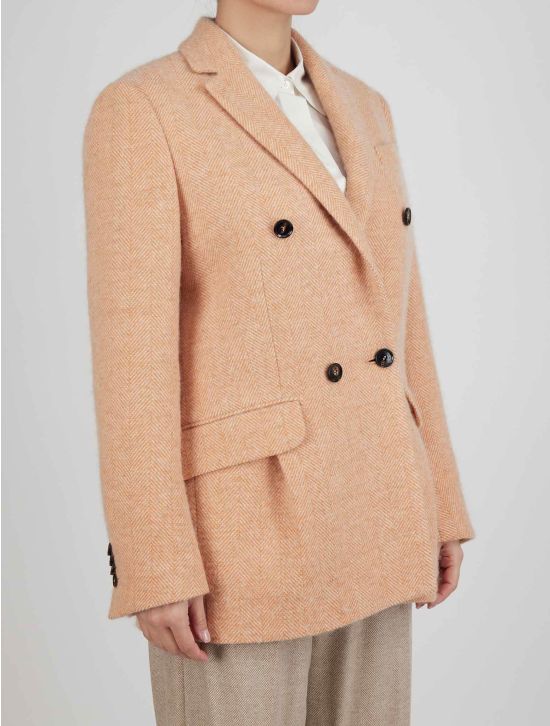 Kiton Kiton Orange Wool Alpaca Pl Blazer Orange 001