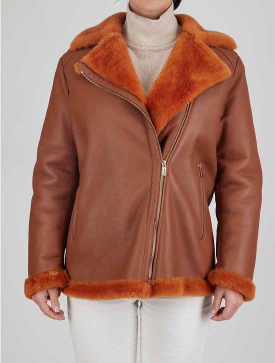 Kiton Kiton Orange Shearling Coat Orange 000