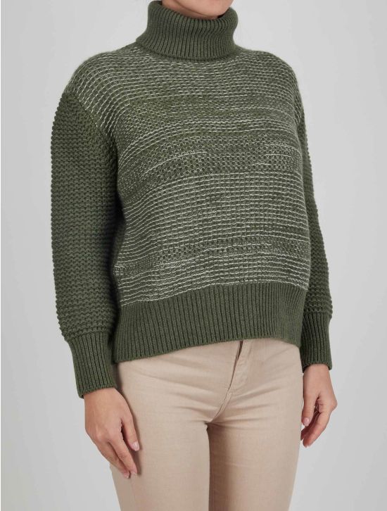 Kiton Kiton Green Cashmere Sweater Turtleneck Green 001