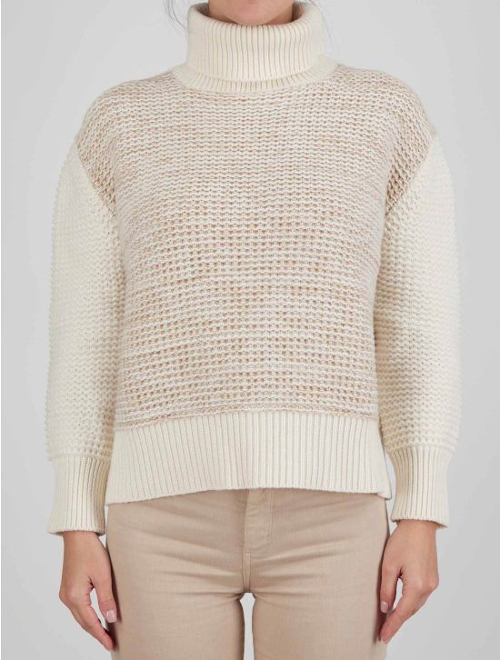 Kiton Kiton White Cashmere Sweater Turtleneck White 000