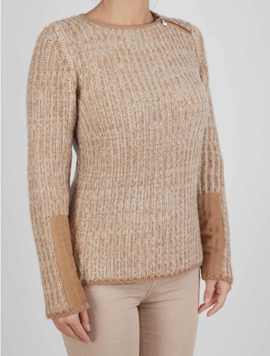 Kiton Kiton Beige Cashmere Silk Sweater Sweater Crewneck Beige 001