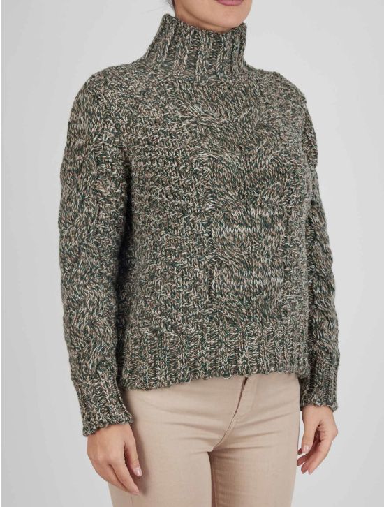 Kiton Kiton Multicolor Alpaca Wool Cashmere Sweater Turtleneck Multicolor 001