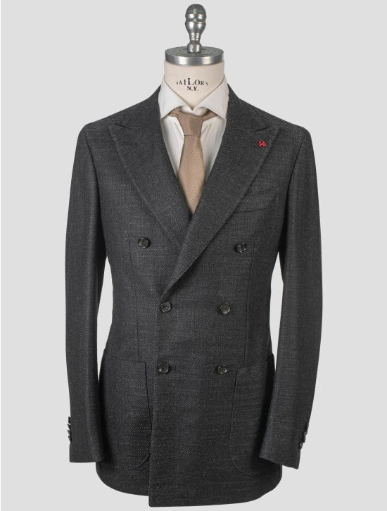 Isaia Isaia Gray Wool Silk Cashmere Blazer Gray 000