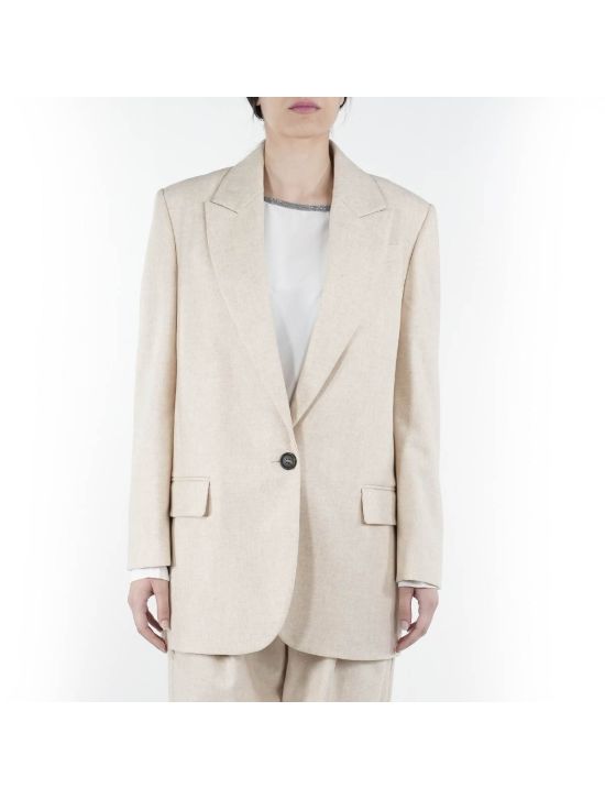 Brunello Cucinelli BRUNELLO CUCINELLI Beige Virgin Wool Coat Beige 000