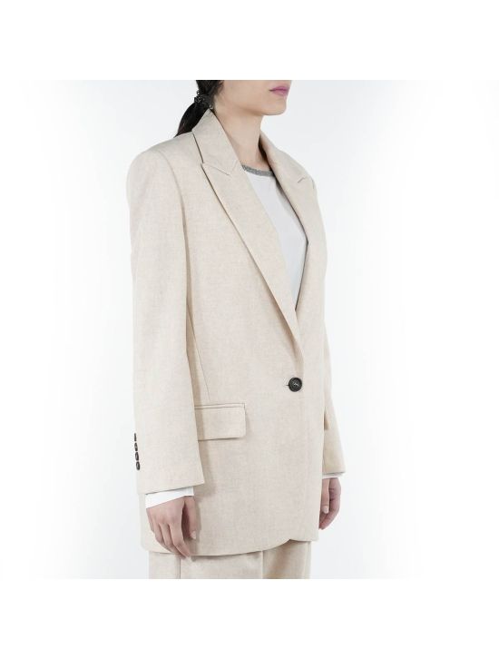 Brunello Cucinelli BRUNELLO CUCINELLI Beige Virgin Wool Coat Beige 001