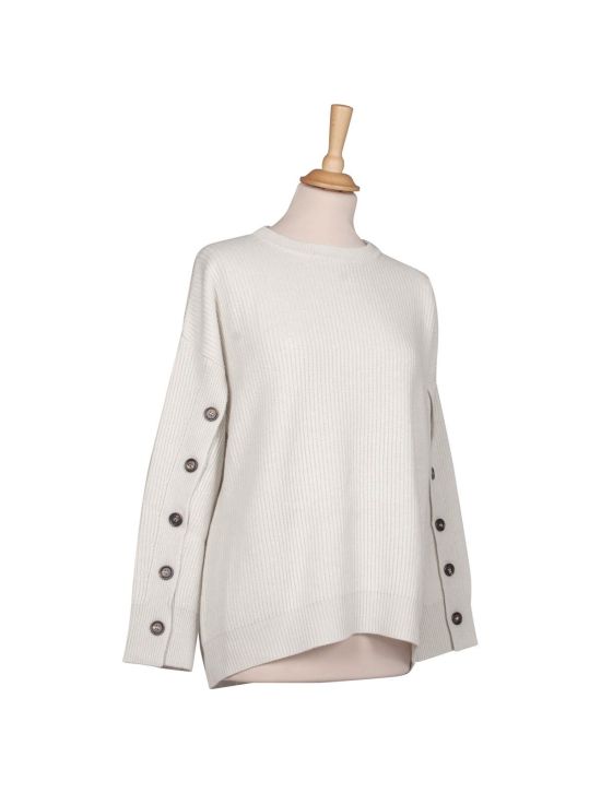 Brunello Cucinelli BRUNELLO CUCINELLI White Cashmere Sweater White 001