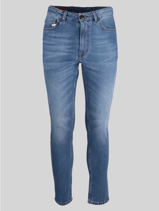 Isaia Isaia Blue Cotton Ea Jeans Blue 000