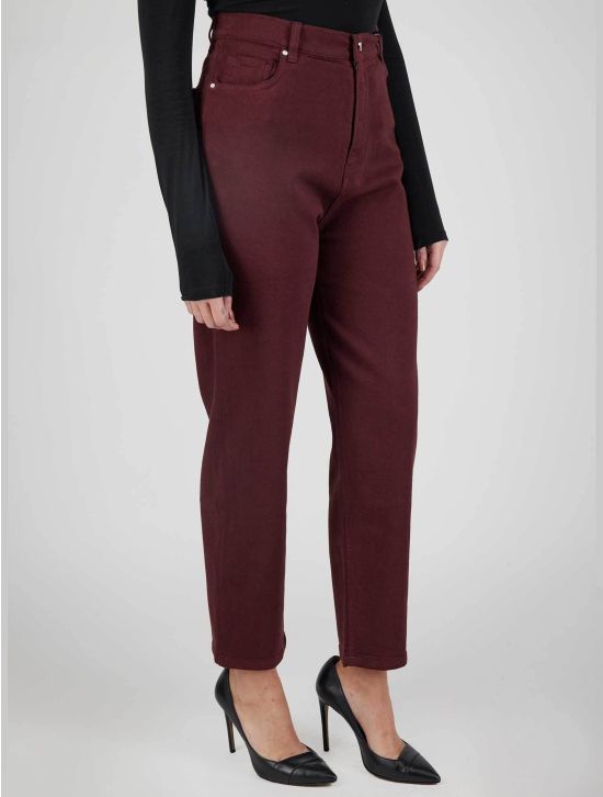 Kiton Kiton Burgundy Cotton Cashmere Ea Jeans Burgundy 001