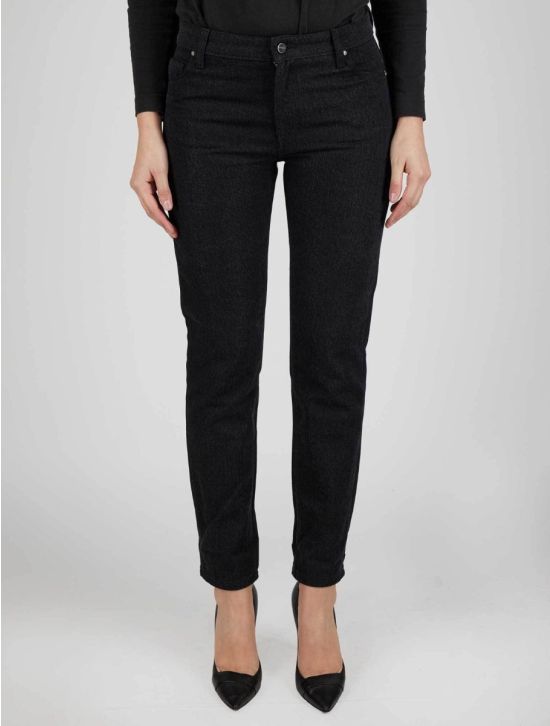 Kiton Black Cotton Viscose Pa Jeans