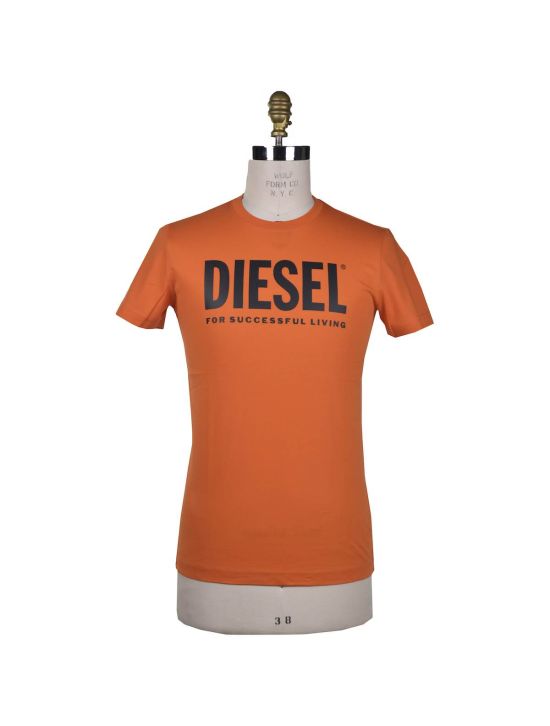 Diesel DIESEL Orange Cotton T-shirt T-DIEGO-LOGO Orange 000